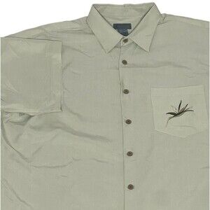 Kaylua‎ Bay Hawaiian Short Sleeve XL Green Button Down Shirt